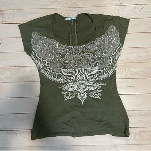 Maurice’s/tshirt/army green/size large